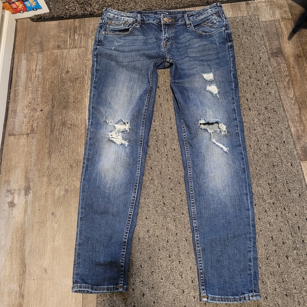 VIGOSS DISTRESSED “THE JAGGER”SKINNY JEANS - W 31"/L 27” INSEAM